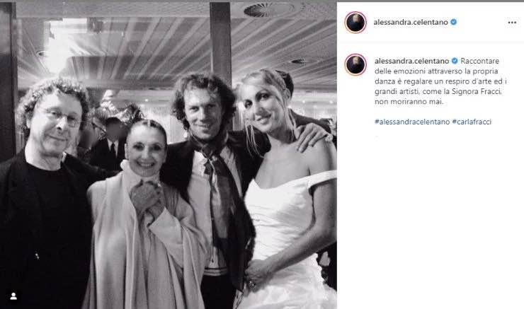 Alessandra Celentano con l'abito da sposa