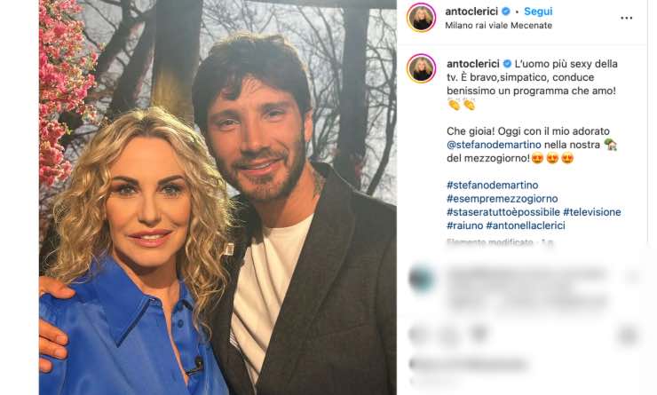 Antonella Clerici e Stefano De Martino.