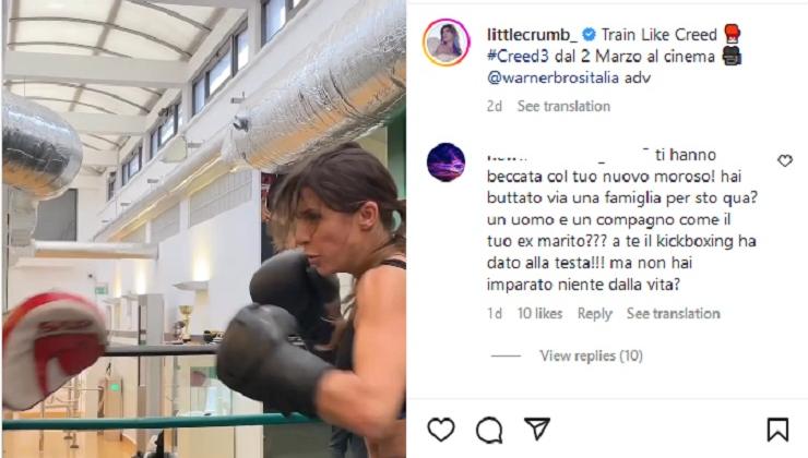 Elisabetta Canalis si allena