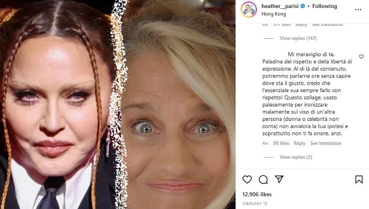 Heather Parisi critica Madonna per la chirurgia estetica